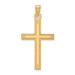 14K Yellow Gold Cross Charm 37mm length - (B11-689) 14K Yellow Gold Cross Charm 37mm length - (B11-689)