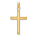 14K Yellow Gold Cross Charm 37mm length - (B11-689) 14K Yellow Gold Cross Charm 37mm length - (B11-689)