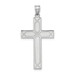 14K White Gold Solid Cross Pendant - (B11-983) 14K White Gold Solid Cross Pendant - (B11-983)