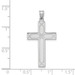 14K White Gold Solid Cross Pendant - (B11-983) 14K White Gold Solid Cross Pendant - (B11-983)