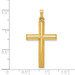 14K Yellow Gold Hollow Cross Pendant 32mm length - (B14-300) 14K Yellow Gold Hollow Cross Pendant 32mm length - (B14-300)