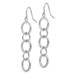 14K White Gold Diamond-cut Circle Dangle Earrings - (B41-852) 14K White Gold Diamond-cut Circle Dangle Earrings - (B41-852)