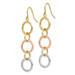 14K Tri-Color Gold Diamond-cut Circle Dangle Earrings - (B41-940) 14K Tri-Color Gold Diamond-cut Circle Dangle Earrings - (B41-940)