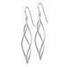 14K White Gold Polished Long Twisted Dangle Earrings - (B42-310)