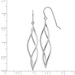 14K White Gold Polished Long Twisted Dangle Earrings - (B42-310)