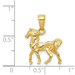 14K Yellow Gold Solid Polished 3-Diamensional Horse Charm - (A83-224)