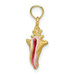 14K Yellow Gold Enameled 3-D Conch Shell Pendant - (A84-761)