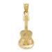14K Yellow Gold Enameled Guitar Pendant - (A84-841)