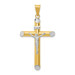 14K Two-tone Gold & Rhodium INRI Crucifix Pendant - (A84-925) 14K Two-tone Gold & Rhodium INRI Crucifix Pendant - (A84-925)