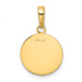 14K Yellow Gold Polished Baseball Closed Back Pendant - (A85-224) 14K Yellow Gold Polished Baseball Closed Back Pendant - (A85-224)