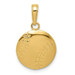 14K Yellow Gold Polished Baseball Closed Back Pendant - (A85-224) 14K Yellow Gold Polished Baseball Closed Back Pendant - (A85-224)
