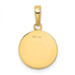 14K Yellow Gold Polished Baseball Closed Back Pendant - (A85-224) 14K Yellow Gold Polished Baseball Closed Back Pendant - (A85-224)