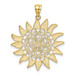 14K Yellow Gold Filigree Sun Pendant - (A85-473)