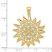 14K Yellow Gold Filigree Sun Pendant - (A85-473)