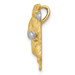 14K Two-tone Gold with Rhodium Satin Diamond-cut Boxing Bear Chain Slide - (A85-751) 14K Two-tone Gold with Rhodium Satin Diamond-cut Boxing Bear Chain Slide - (A85-751)