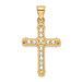 14k Yellow Gold CZ Cross Pendant - (A86-268) 14k Yellow Gold CZ Cross Pendant - (A86-268)