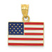 14K Yellow Gold Enameled United States Flag Pendant - (A86-361) 14K Yellow Gold Enameled United States Flag Pendant - (A86-361)