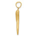 14K Yellow Gold Solid Diamond-cut Italian Horn Charm - (A86-559) 14K Yellow Gold Solid Diamond-cut Italian Horn Charm - (A86-559)