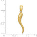 14K Yellow Gold Solid Diamond-cut Italian Horn Charm - (A86-559) 14K Yellow Gold Solid Diamond-cut Italian Horn Charm - (A86-559)