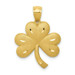 14K Yellow Gold Shamrock Charm - (A86-597)