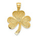 14K Yellow Gold Shamrock Charm - (A86-597)