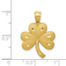 14K Yellow Gold Shamrock Charm - (A86-597)