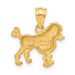14K Yellow Gold Poodle Dog Charm - (A86-894) 14K Yellow Gold Poodle Dog Charm - (A86-894)