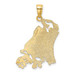 14K Yellow Gold Cut Out Marco Island Charm Pendant - (A90-521) 14K Yellow Gold Cut Out Marco Island Charm Pendant - (A90-521)