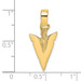 14K Yellow Gold 3-D Arrowhead Charm Pendant - (A92-235) 14K Yellow Gold 3-D Arrowhead Charm Pendant - (A92-235)