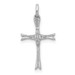 14K White Gold Diamond Cross Pendant 1/12-Carat - (A97-333)