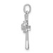 14K White Gold Diamond Cross Pendant 1/12-Carat - (A97-333)