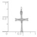 14K White Gold Diamond Cross Pendant 1/12-Carat - (A97-333)