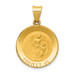 14K Yellow Gold Guardian Angel Medal Pendant - (A97-924)