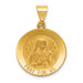 14K Yellow Gold Polished and Satin St. Theresa Medal Pendant 19mm width - (A99-997) 14K Yellow Gold Polished and Satin St. Theresa Medal Pendant 19mm width - (A99-997)