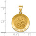14K Yellow Gold Polished and Satin St. George Medal Pendant 19mm width - (B11-154) 14K Yellow Gold Polished and Satin St. George Medal Pendant 19mm width - (B11-154)