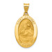 14K Yellow Gold Polished and Satin St. Anthony Medal Pendant 15mm width - (B11-164) 14K Yellow Gold Polished and Satin St. Anthony Medal Pendant 15mm width - (B11-164)