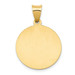 14K Yellow Gold Polished and Satin St. John Baptist Medal Pendant 19mm width - (B11-171) 14K Yellow Gold Polished and Satin St. John Baptist Medal Pendant 19mm width - (B11-171)