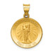 14K Yellow Gold Polished and Satin St. John Baptist Medal Pendant 18mm width - (B11-248) 14K Yellow Gold Polished and Satin St. John Baptist Medal Pendant 18mm width - (B11-248)