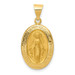 14K Yellow Gold Polished and Satin Miraculous Medal Pendant 14mm width - (B11-253) 14K Yellow Gold Polished and Satin Miraculous Medal Pendant 14mm width - (B11-253)