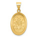 14K Yellow Gold Polished and Satin Miraculous Medal Pendant 14mm width - (B11-253) 14K Yellow Gold Polished and Satin Miraculous Medal Pendant 14mm width - (B11-253)