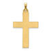 14K Yellow Gold Polished Latin Cross Pendant mm length - (B11-257)