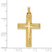 14K Yellow Gold Polished Latin Cross Pendant mm length - (B11-257)