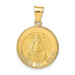 14K Yellow Gold Polished and Satin Caridad del Cobre Medal Pendant 17mm width - (B11-267) 14K Yellow Gold Polished and Satin Caridad del Cobre Medal Pendant 17mm width - (B11-267)