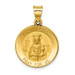 14K Yellow Gold Polished and Satin St. Barbara Medal Pendant 19mm width - (B11-271) 14K Yellow Gold Polished and Satin St. Barbara Medal Pendant 19mm width - (B11-271)