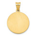 14K Yellow Gold Polished and Satin St. Barbara Medal Pendant 19mm width - (B11-271) 14K Yellow Gold Polished and Satin St. Barbara Medal Pendant 19mm width - (B11-271)