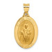 14K Yellow Gold Polished and Satin St. Jude Thaddeus Medal Pendant 16mm width - (B11-280) 14K Yellow Gold Polished and Satin St. Jude Thaddeus Medal Pendant 16mm width - (B11-280)