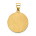 14K Yellow Gold Polished and Satin Mother Teresa Medal Pendant 19mm width - (B11-286) 14K Yellow Gold Polished and Satin Mother Teresa Medal Pendant 19mm width - (B11-286)