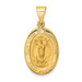 14K Yellow Gold Polished and Satin Our Lady of Guadalupe Medal Pendant 13mm width - (B11-293) 14K Yellow Gold Polished and Satin Our Lady of Guadalupe Medal Pendant 13mm width - (B11-293)