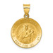 14K Yellow Gold Polished and Satin Queen of the Holy Scapular Reversible Medal Pendant 19mm width - (B11-334) 14K Yellow Gold Polished and Satin Queen of the Holy Scapular Reversible Medal Pendant 19mm width - (B11-334)
