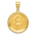 14K Yellow Gold Polished and Satin First Holy Communion Medal Pendant 18mm width - (B11-353) 14K Yellow Gold Polished and Satin First Holy Communion Medal Pendant 18mm width - (B11-353)